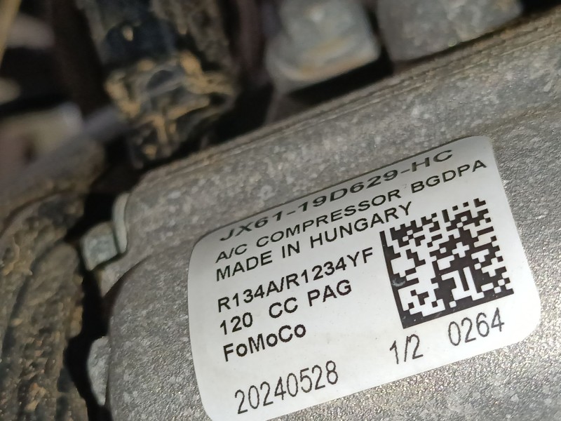 Recambio de compresor aire acondicionado para ford puma (j2k, cf7) 1.0 ecoboost mhev referencia OEM IAM JX6119D629HC  