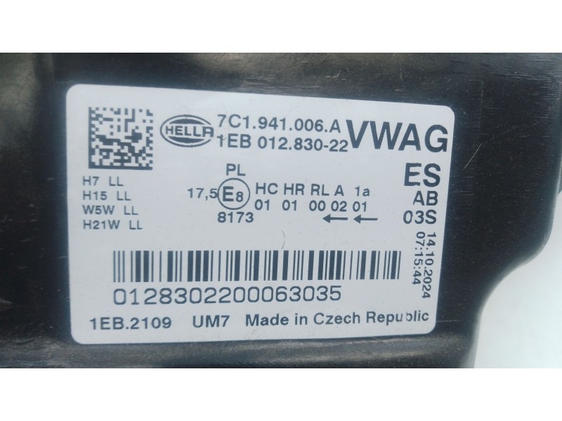 Recambio de faro derecho para volkswagen crafter furgoneta (sy_, sx_) 2.0 tdi referencia OEM IAM 7C1941006A  