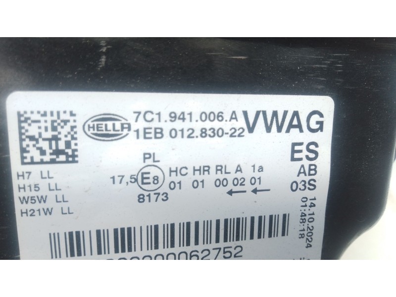 Recambio de faro derecho para volkswagen crafter furgoneta (sy_, sx_) 2.0 tdi referencia OEM IAM 7C1941006A  
