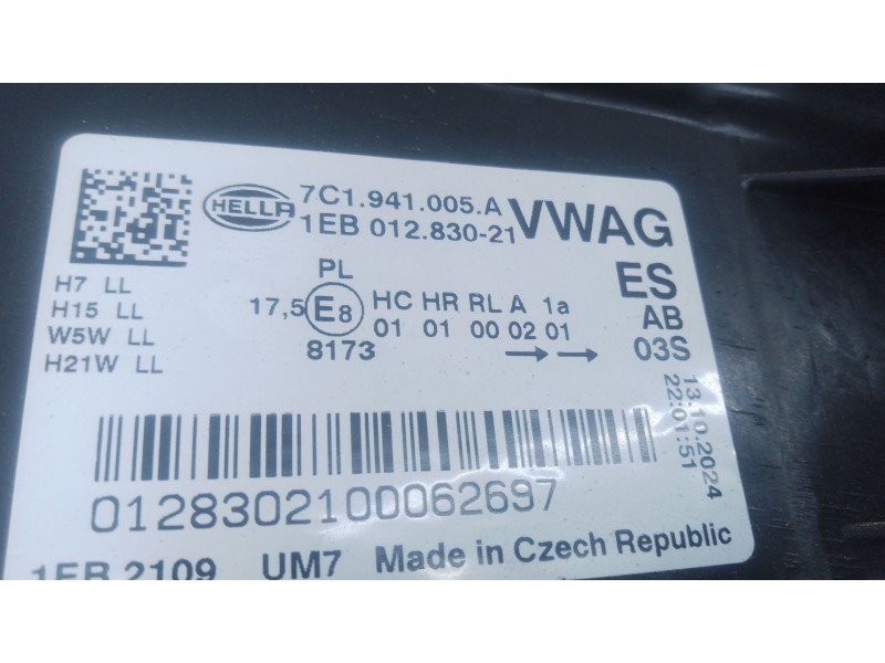 Recambio de faro izquierdo para volkswagen crafter furgoneta (sy_, sx_) 2.0 tdi referencia OEM IAM 7C1941005A  