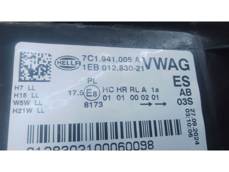 Recambio de faro izquierdo para volkswagen crafter caja/chasis (sz_) 2.0 tdi rwd referencia OEM IAM 7C1941005A  