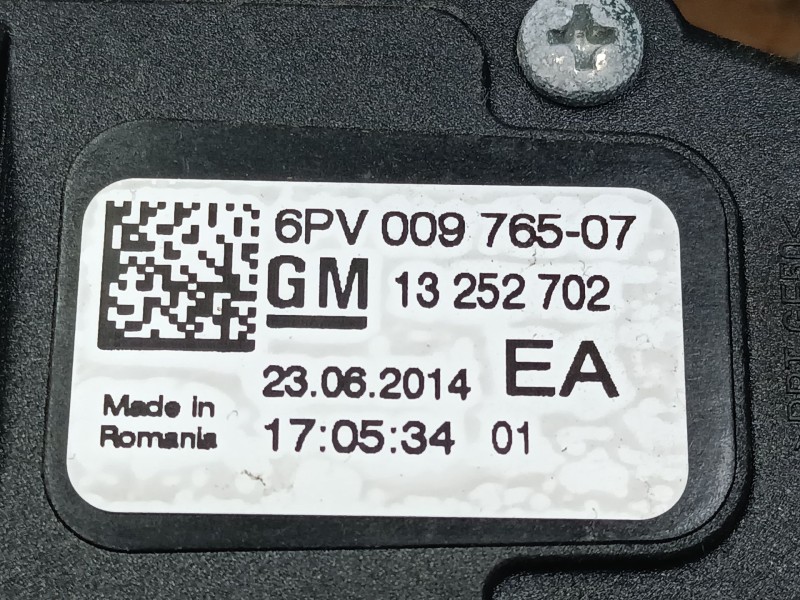 Recambio de pedal acelerador para opel astra j (p10) 1.6 cdti (68) referencia OEM IAM 13252702 6PV00976507 