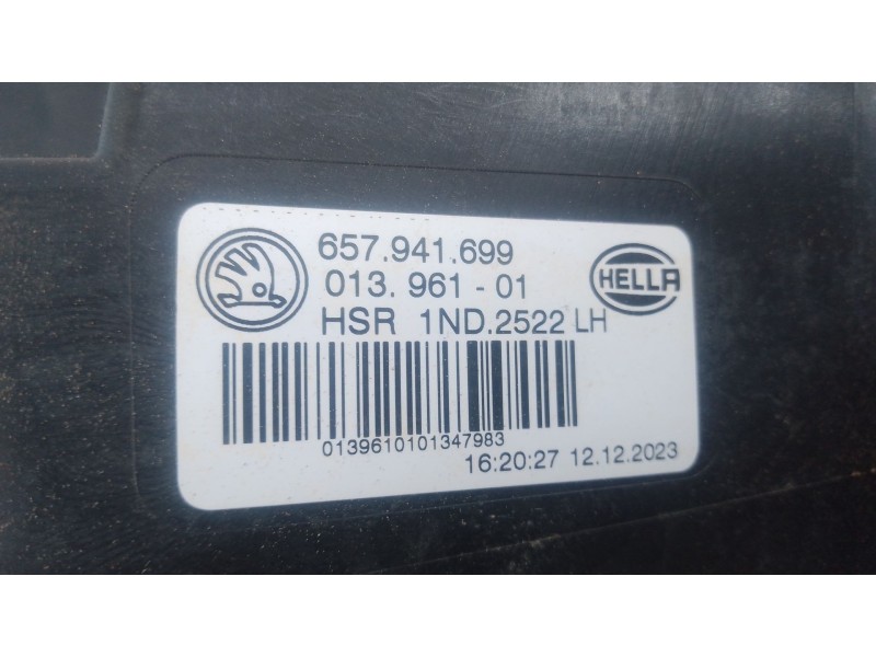 Recambio de faro antiniebla izquierdo para skoda scala (nw1) 1.0 tsi referencia OEM IAM   