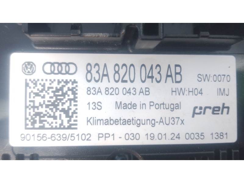 Recambio de mando calefaccion / aire acondicionado para audi a1 sportback (gba) 30 tfsi referencia OEM IAM   