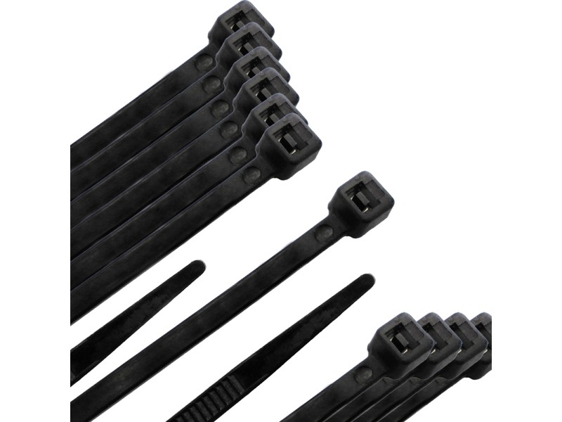 Recambio de ferreteria para universal tienda brida nylon 100%. color negro 4,5 x 200 mm. (bolsa 100 unidades) referencia OEM IAM