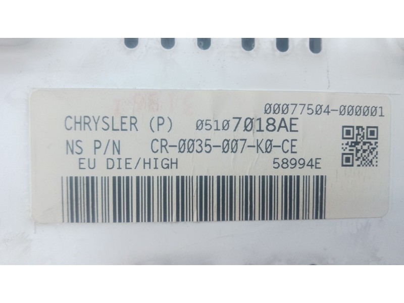 Recambio de cuadro instrumentos para jeep compass (mk49) 2.0 crd 4x4 referencia OEM IAM 05107018AE  