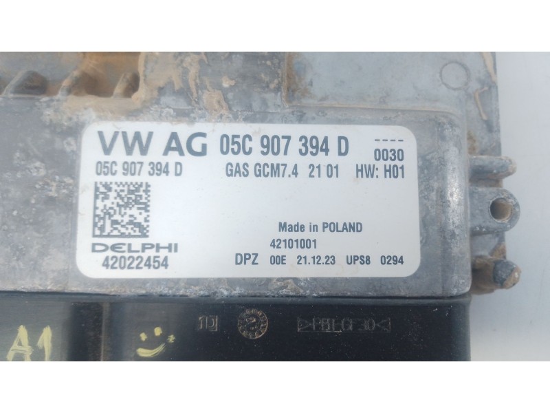 Recambio de centralita motor uce para audi a1 sportback (gba) 30 tfsi referencia OEM IAM 05C907394D 42022454 