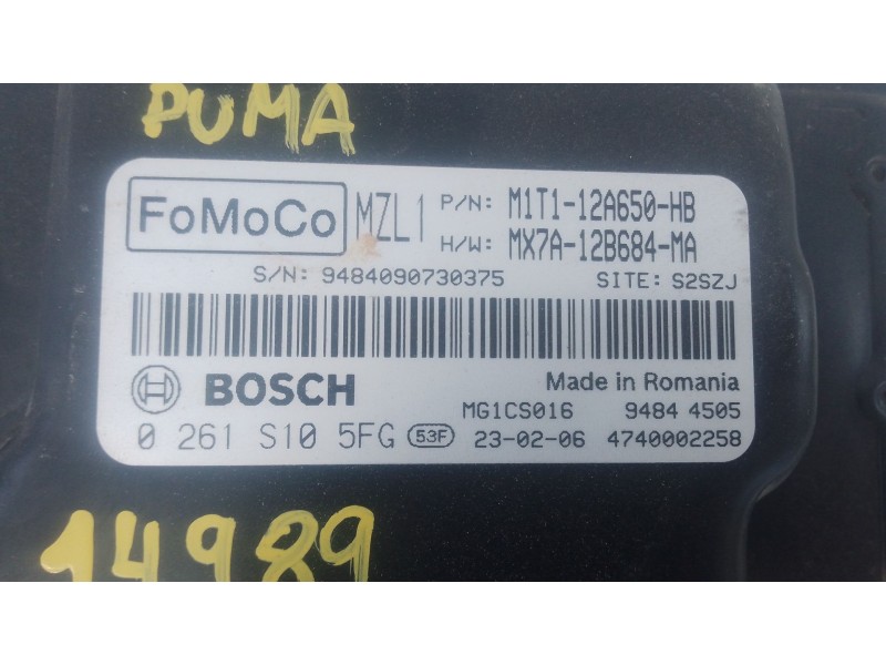 Recambio de centralita motor uce para ford puma (j2k, cf7) 1.0 ecoboost mhev referencia OEM IAM M1T112A650HB 0261S105FG 