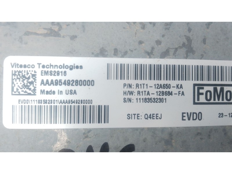 Recambio de centralita motor uce para ford puma (j2k, cf7) 1.0 ecoboost mhev referencia OEM IAM R1T112A650KA R1TA12B684FA 