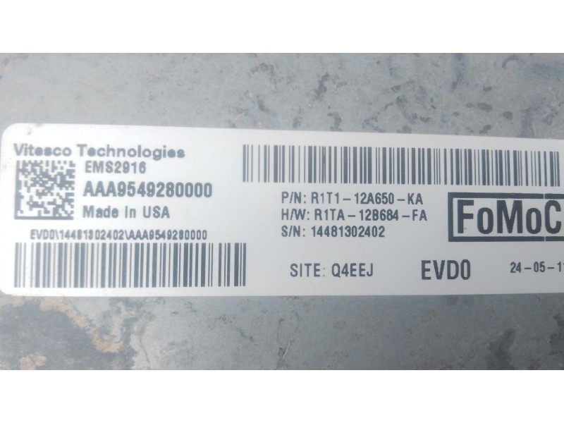 Recambio de centralita motor uce para ford puma (j2k, cf7) 1.0 ecoboost mhev referencia OEM IAM R1T112A650KA R1TA12B684FA 