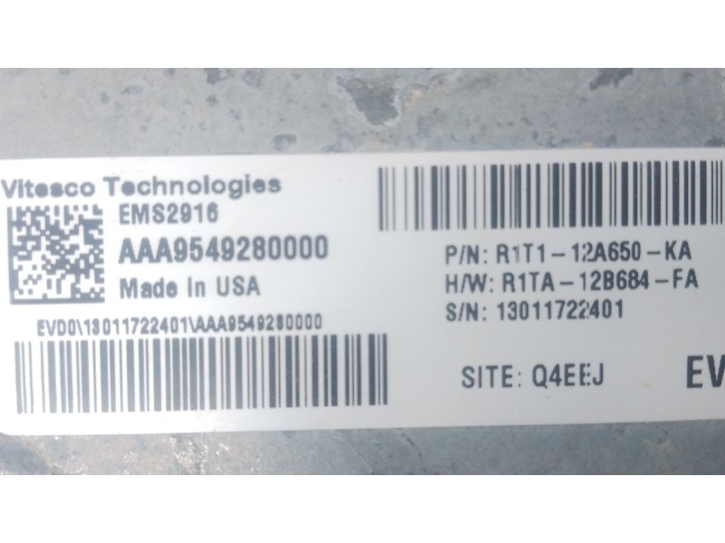 Recambio de centralita motor uce para ford puma (j2k, cf7) 1.0 ecoboost mhev referencia OEM IAM R1T12A650 R1TA12B684FA 
