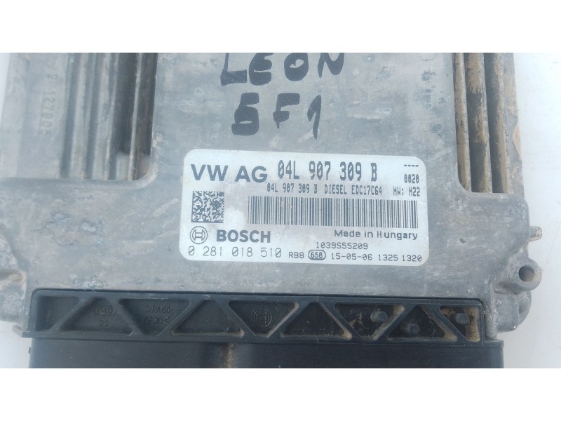 Recambio de centralita motor uce para seat leon (5f1) 1.6 tdi referencia OEM IAM 04L907309B 0281018510 