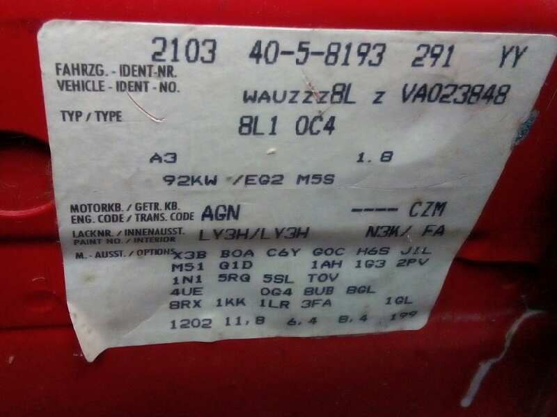 audi a3 (8l) del año 1996