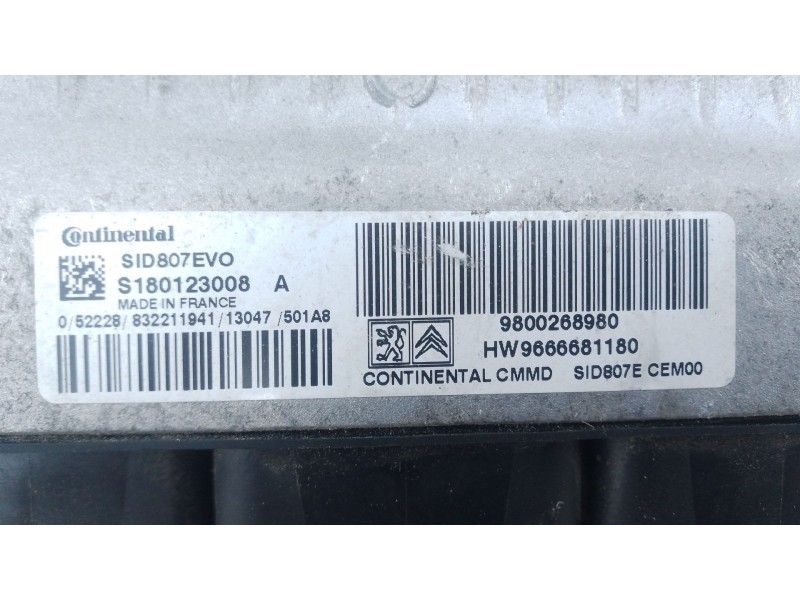 Recambio de centralita unidad control para citroën c4 picasso i monospace (ud_) 1.6 hdi 110 referencia OEM IAM 9800268980 966668