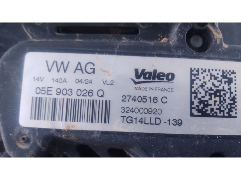 Recambio de alternador para volkswagen taigo (cs1) 1.0 tsi referencia OEM IAM   