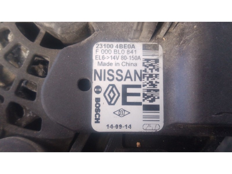 Recambio de alternador para nissan x-trail iii (t32_, t32r, t32rr) 1.6 dci (t32) referencia OEM IAM 231004BE0A  P3-B5-3-3