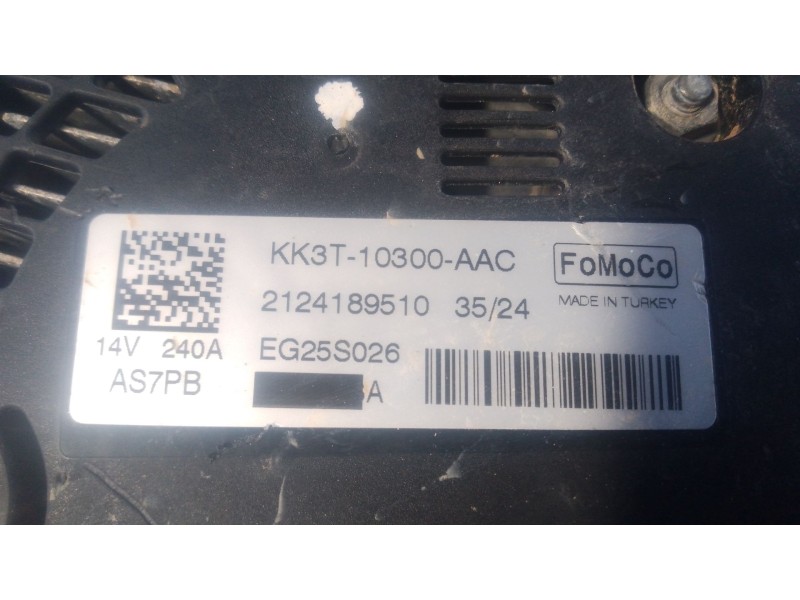 Recambio de alternador para ford transit custom v710 furgoneta (nrn) 2.0 ecoblue awd referencia OEM IAM   