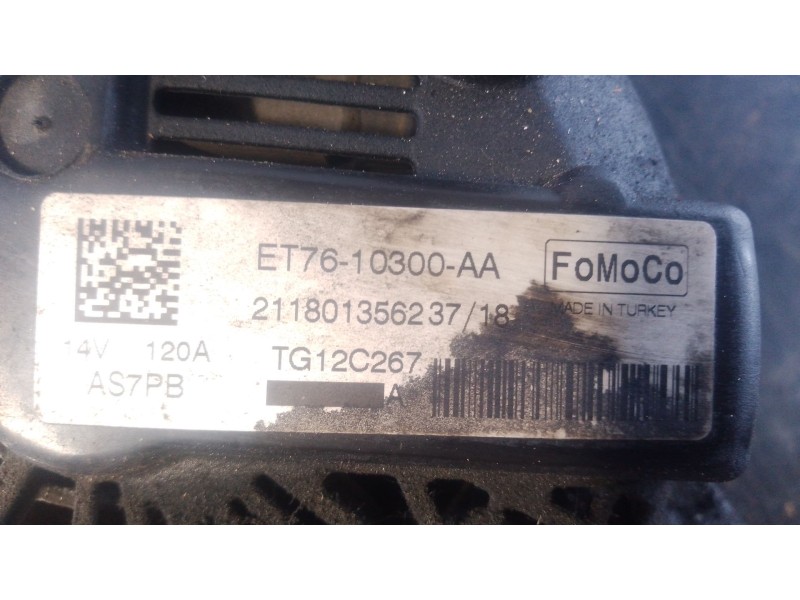 Recambio de alternador para ford transit courier b460 furgoneta/monovolumen 1.5 tdci referencia OEM IAM ET7610300AA TG12C267 P3-