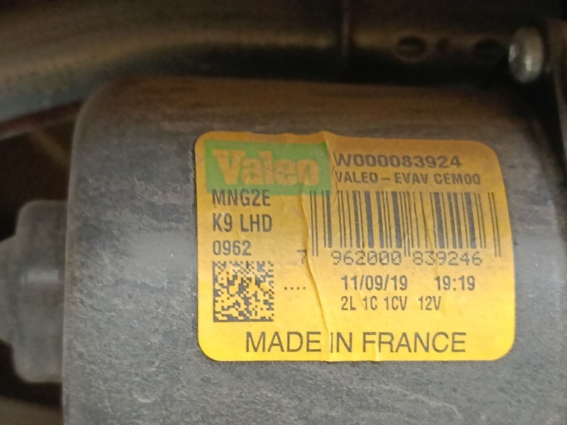 Recambio de motor limpia delantero para peugeot rifter 1.5 bluehdi 130 referencia OEM IAM 9816558880  