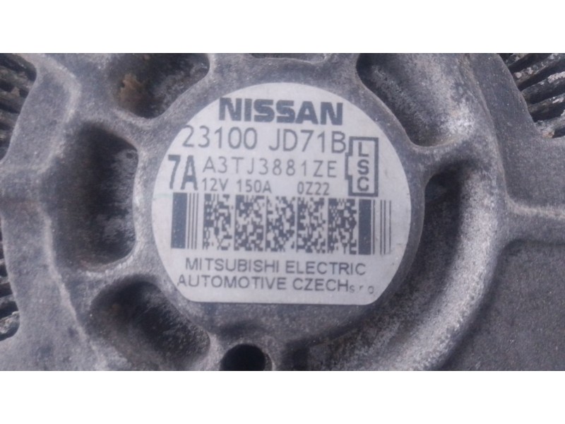 Recambio de alternador para nissan qashqai i (j10, nj10) 2.0 dci a las 4 ruedas referencia OEM IAM   