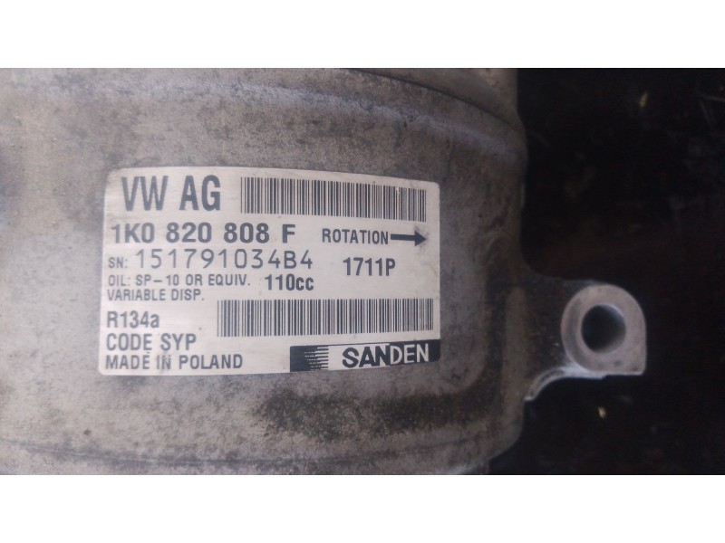 Recambio de compresor aire acondicionado para volkswagen touran (1t3) 2.0 tdi referencia OEM IAM   