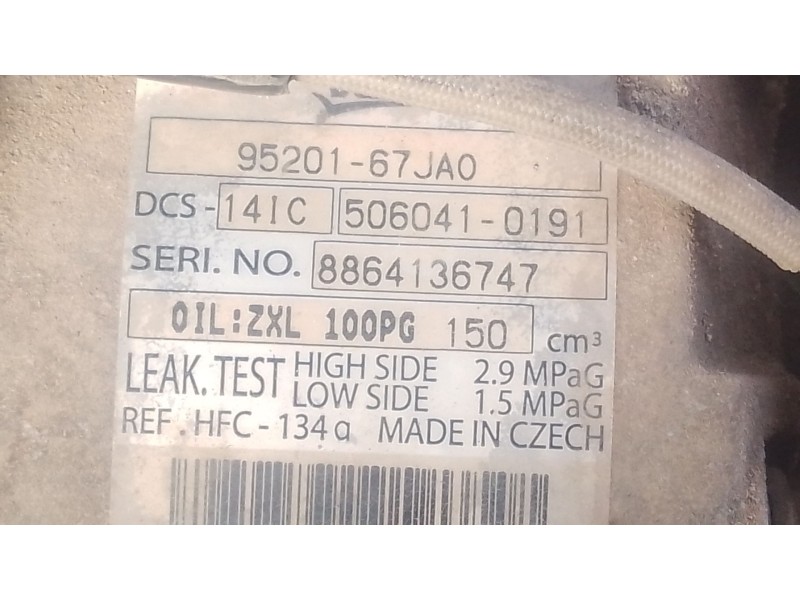 Recambio de compresor aire acondicionado para suzuki grand vitara ii (jt, te, td) 1.9 ddis a las 4 ruedas (jt419, td44, jb419wd,
