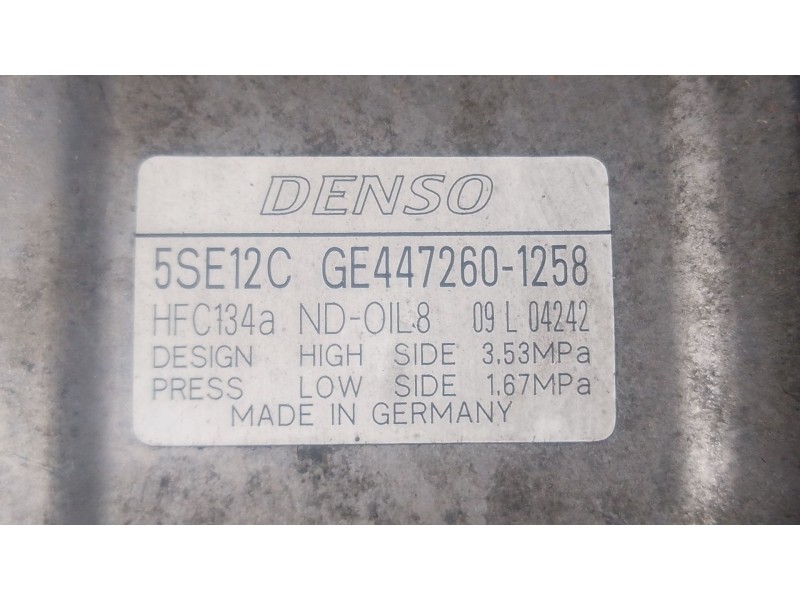 Recambio de compresor aire acondicionado para toyota verso (_r2_) 2.0 d-4d (aur20_) referencia OEM IAM GE4472601258  P3-B3-8-2