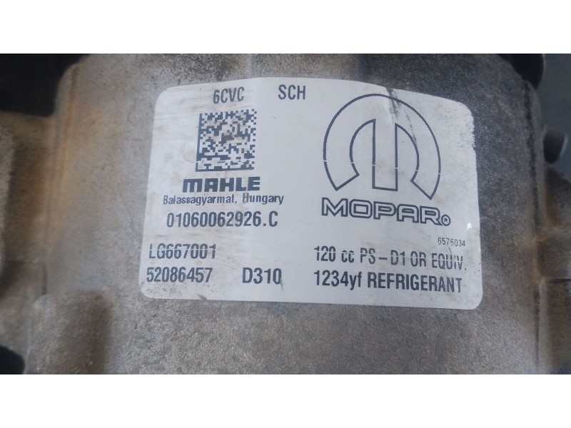 Recambio de compresor aire acondicionado para jeep renegade suv (bu, b1, bv) 1.0 t-gdi referencia OEM IAM   