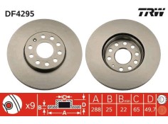 Recambio de disco freno delantero para volkswagen golf vi (5k1) 2.0 tdi referencia OEM IAM B130258 B130440 DF4295 3322937369713 