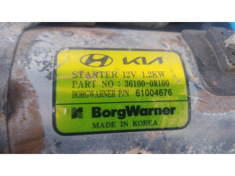 Recambio de motor arranque para kia ceed (cd) 1.0 t-gdi referencia OEM IAM 3610008100 61004676 