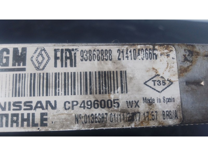 Recambio de radiador agua para fiat talento autobús (296_) 1.6 d referencia OEM IAM   