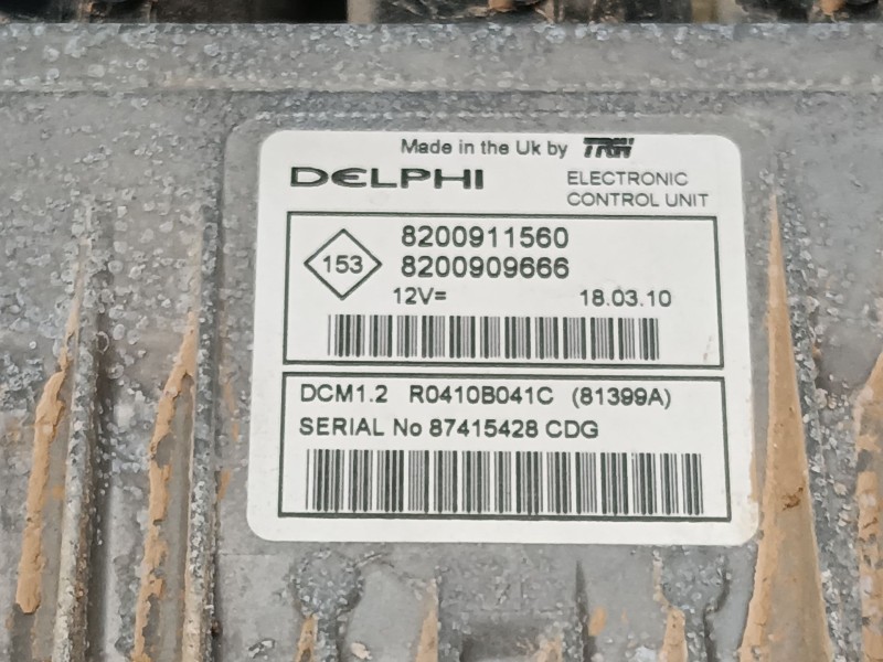 Recambio de centralita motor uce para nissan nv200 furgoneta 1.5 dci 85 (m20, m20m) referencia OEM IAM 8200911560 8200909666 