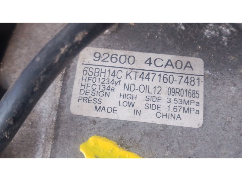 Recambio de compresor aire acondicionado para nissan x-trail iii (t32_, t32r, t32rr) 1.6 dci (t32) referencia OEM IAM   