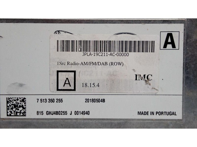 Recambio de modulo electronico para land rover range rover velar referencia OEM IAM JPLA19C211AC 7513350255 E3-B3-9-4