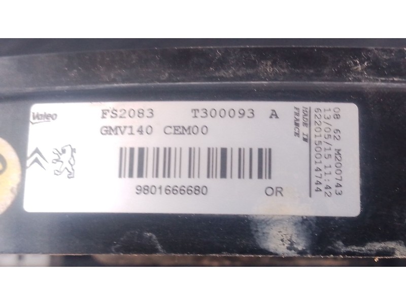 Recambio de electroventilador para citroën c4 cactus 1.6 bluehdi 100 referencia OEM IAM   