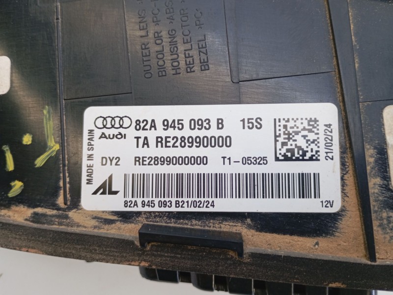 Recambio de piloto trasero izquierdo porton para audi a1 sportback (gba) 30 tfsi referencia OEM IAM 82A945093B RE28990000 
