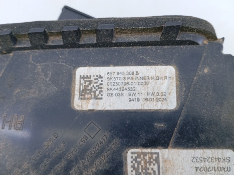 Recambio de piloto trasero derecho porton para skoda scala (nw1) 1.0 tsi referencia OEM IAM 657945308B  