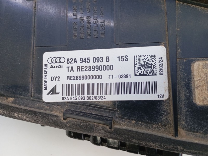 Recambio de piloto trasero izquierdo porton para audi a1 sportback (gba) 30 tfsi referencia OEM IAM 82A945093B  