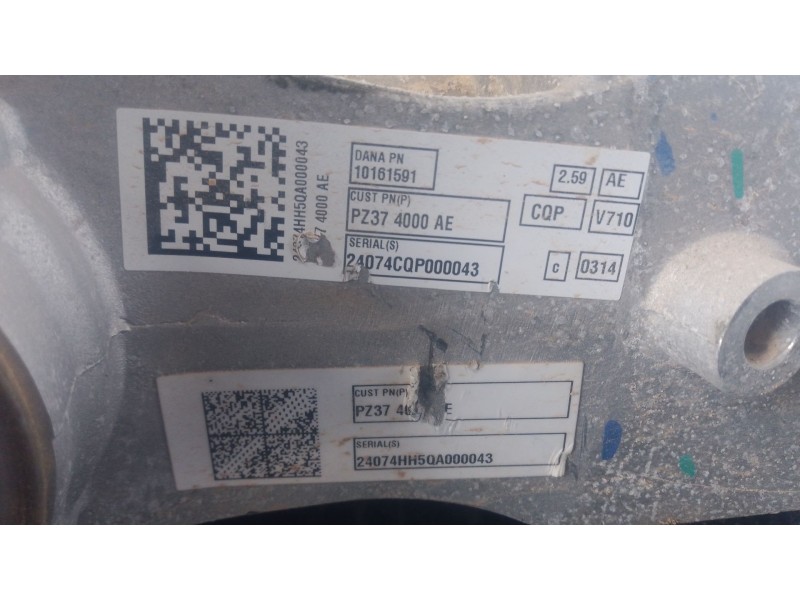 Recambio de diferencial trasero para ford transit custom v710 furgoneta (nrn) 2.0 ecoblue awd referencia OEM IAM   