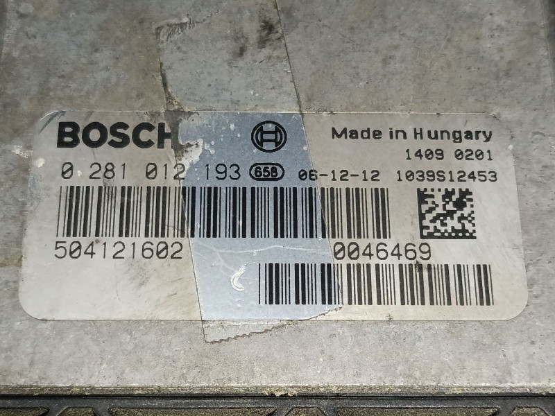 Recambio de centralita motor uce para iveco daily iv caja/chasis 35c12, 35s12 referencia OEM IAM 504121602 0281012193 