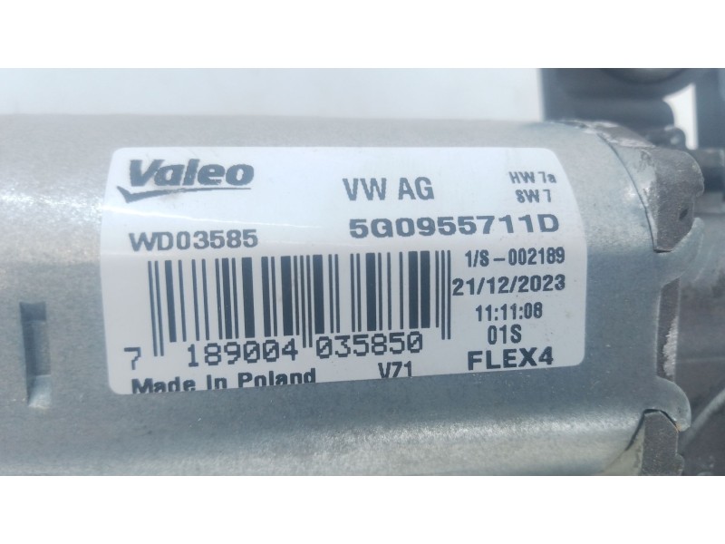 Recambio de motor limpia trasero para skoda scala (nw1) 1.0 tsi referencia OEM IAM 5Q0955711D  