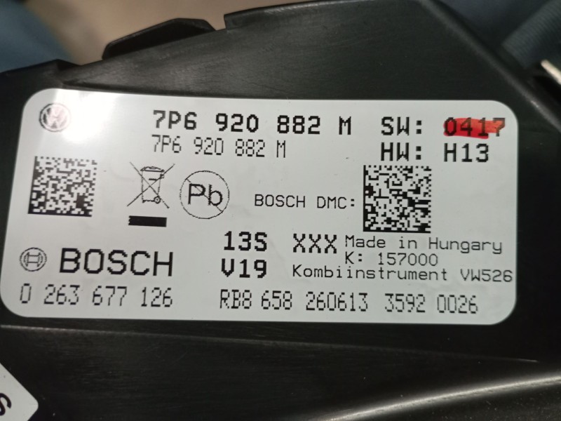 Recambio de cuadro instrumentos para volkswagen touareg (7p5, 7p6) 3.0 v6 tdi referencia OEM IAM   
