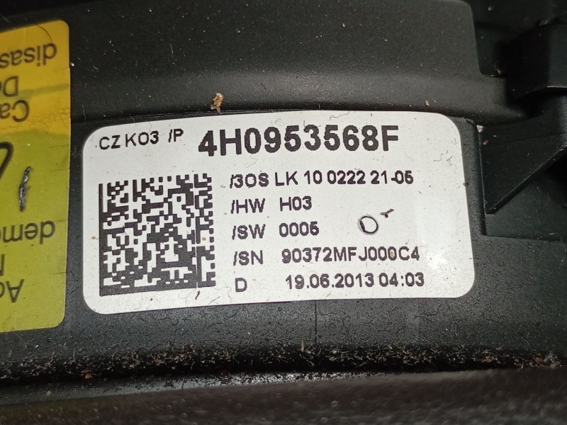 Recambio de anillo airbag para volkswagen touareg (7p5, 7p6) 3.0 v6 tdi referencia OEM IAM 4H0953568F  