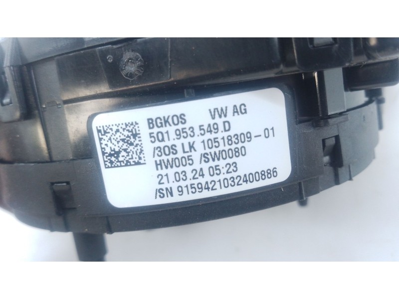 Recambio de anillo airbag para volkswagen caddy v furgoneta/monovolumen (sba, sbh) 2.0 tdi bmt referencia OEM IAM 5Q1953549D  