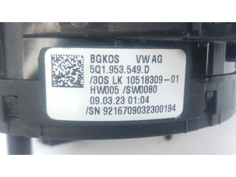 Recambio de anillo airbag para volkswagen golf viii (cd1, da1) 1.0 tsi referencia OEM IAM 5Q1953549D  