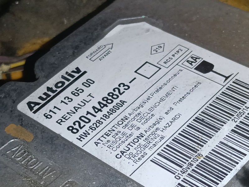 Recambio de centralita airbag para renault master iii caja/chasis (ev, hv, uv) 2.3 dci 125 fwd (ev0c, ev0d, ev0j, hv0c, hv0d, hv