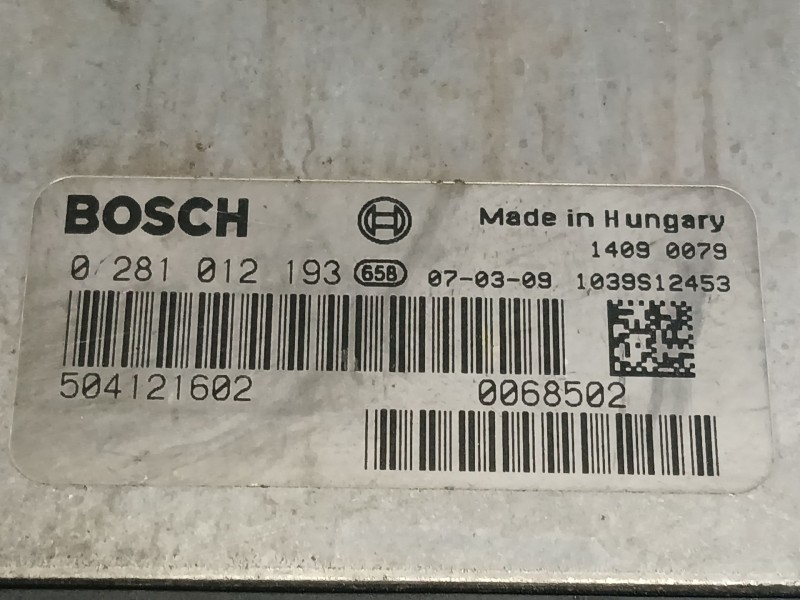 Recambio de centralita motor uce para iveco daily iv caja/chasis 35c12, 35s12 referencia OEM IAM 504121602 0281012193 