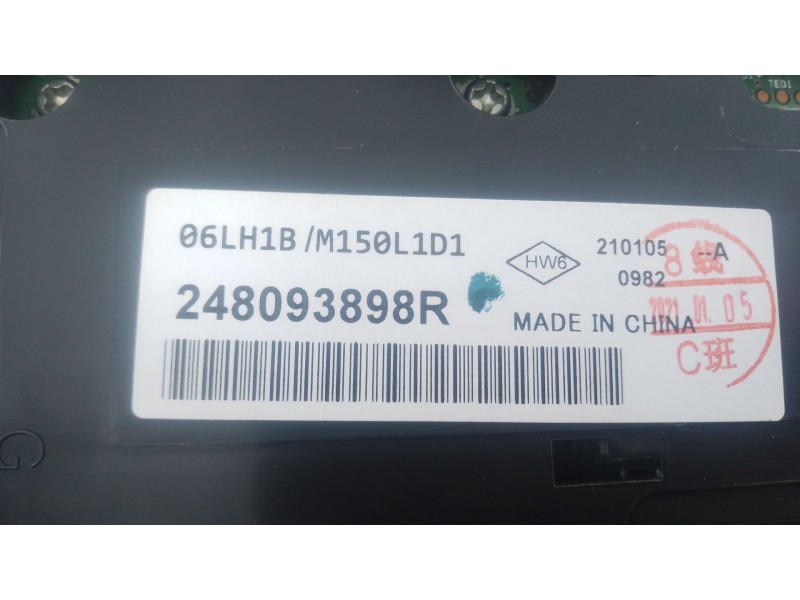 Recambio de cuadro instrumentos para renault trafic iii autobús (jg_) 2.0 dci 150 (jgmu) referencia OEM IAM 248093898R  