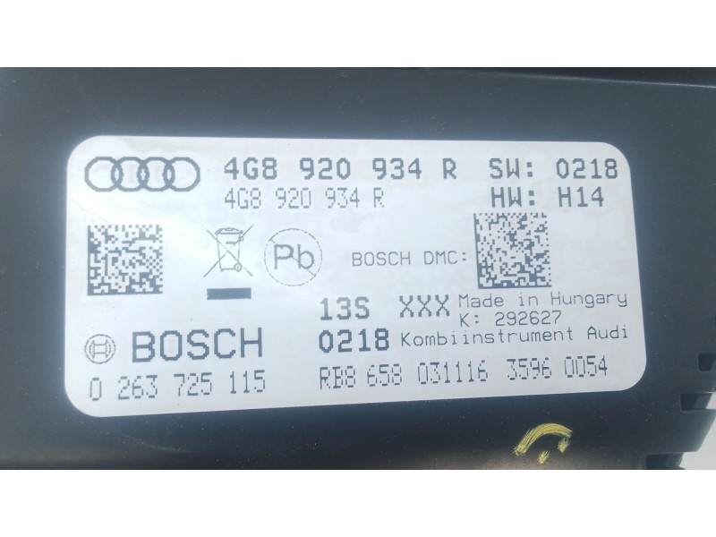 Recambio de cuadro instrumentos para audi a6 c7 (4g2, 4gc) 2.0 tdi referencia OEM IAM 4G8920934R  