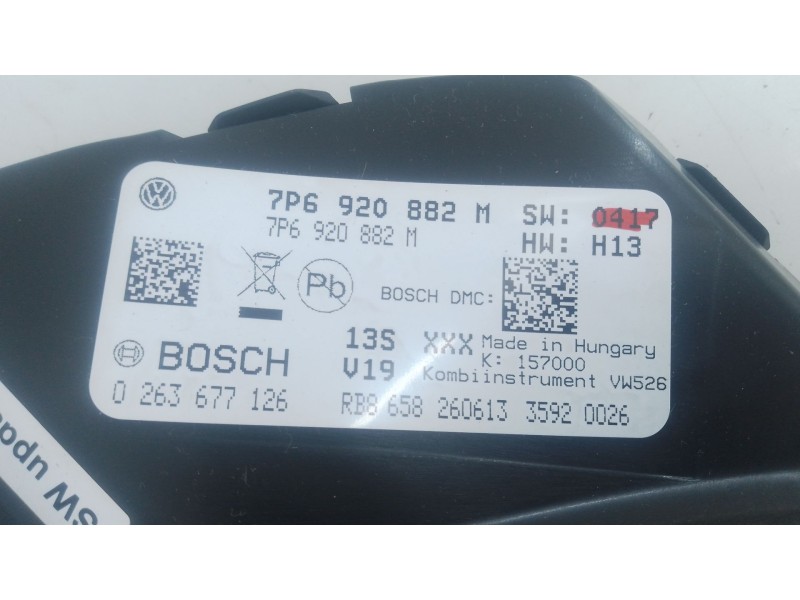 Recambio de cuadro instrumentos para volkswagen touareg (7p5, 7p6) 3.0 v6 tdi referencia OEM IAM 7P6920882M  